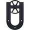 Ekena Millwork Premium Wagon Wheel Horseshoe Roller Hanger w/ Bolts for Barn Door for 2 1/4" Doors, Dark Gray GB60015R2WDG - alternate 1